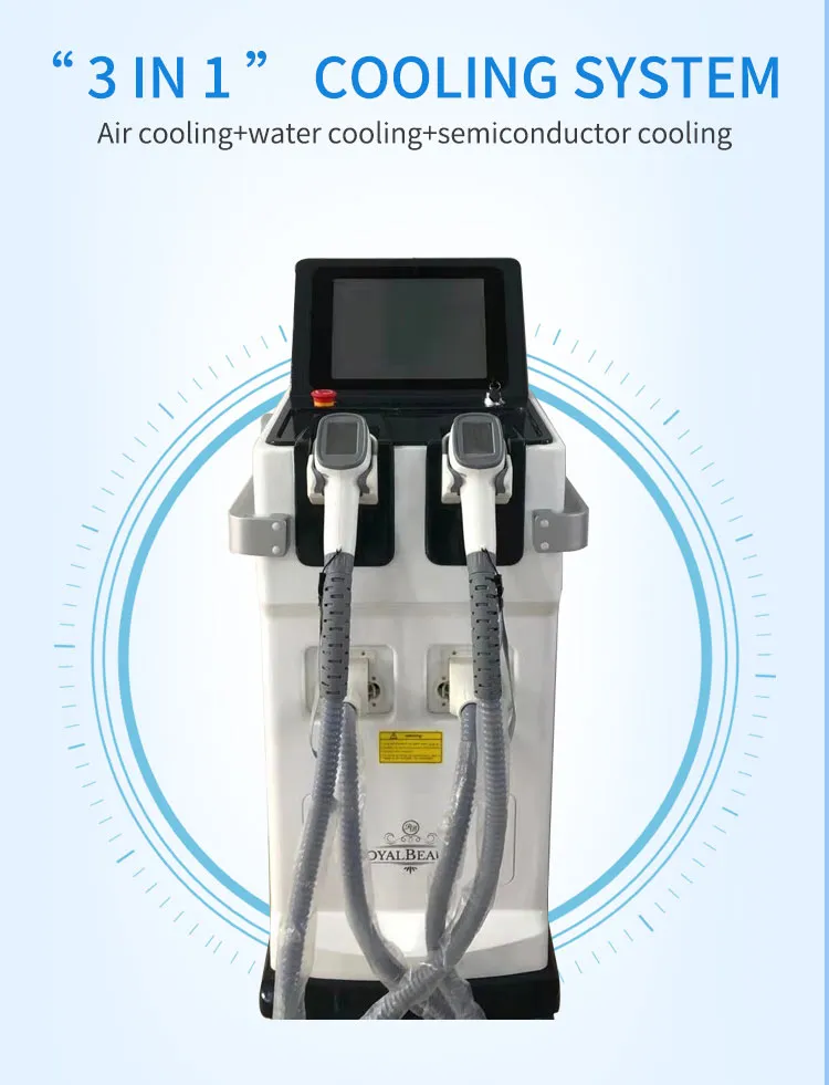 Double handpieces 755nm 606nm 1064nm  Diode Laser